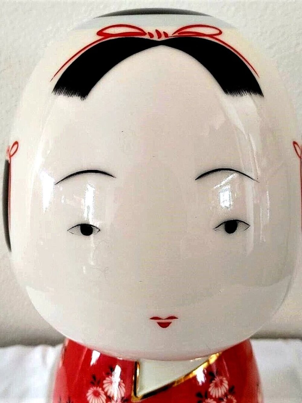 Kokeshi Large Head Doll Decanter Japanese Kikukawa Sake 20 oz. Capacity ( Empty)